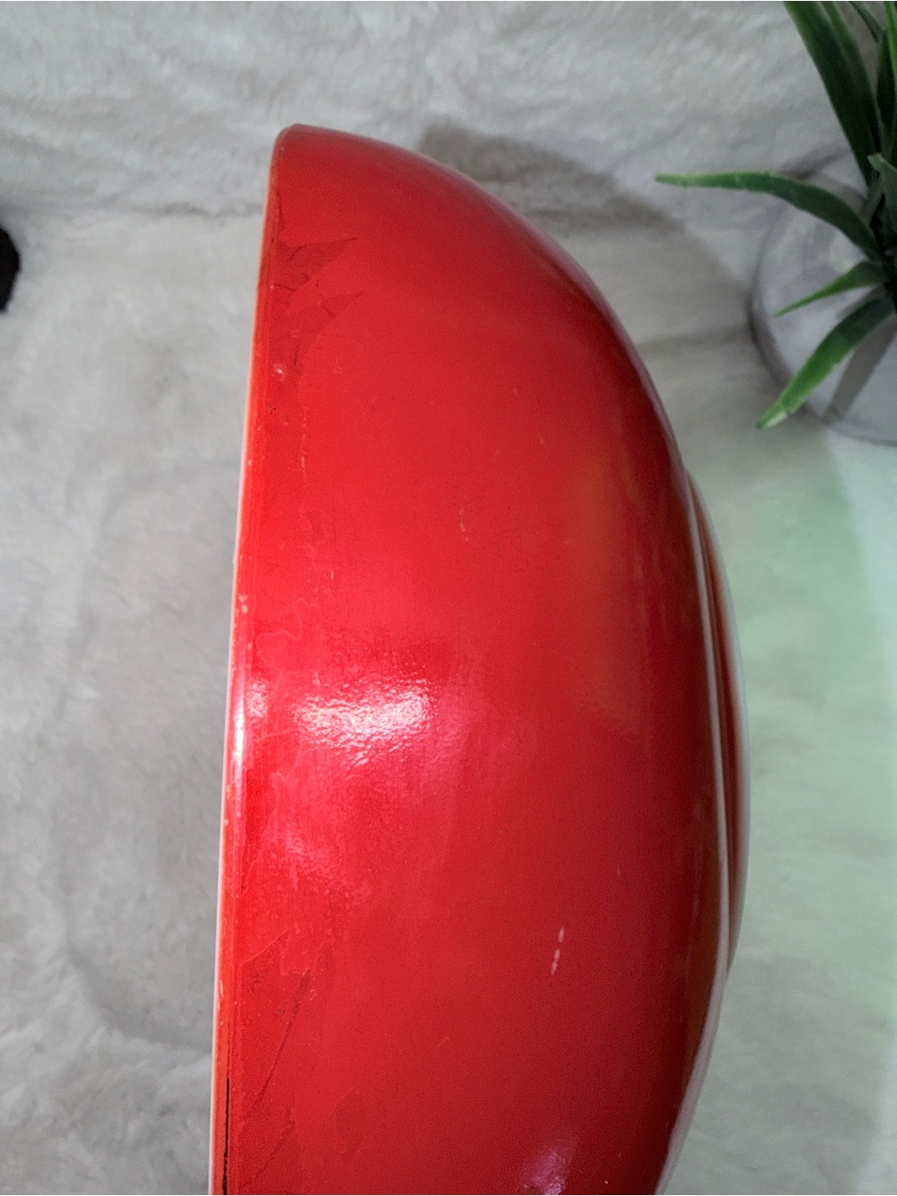 PYREX Vintage Square Red Milk Glass 2.5 Quart Cooking & Serving Bowl 🍒 - Picture 8 of 8